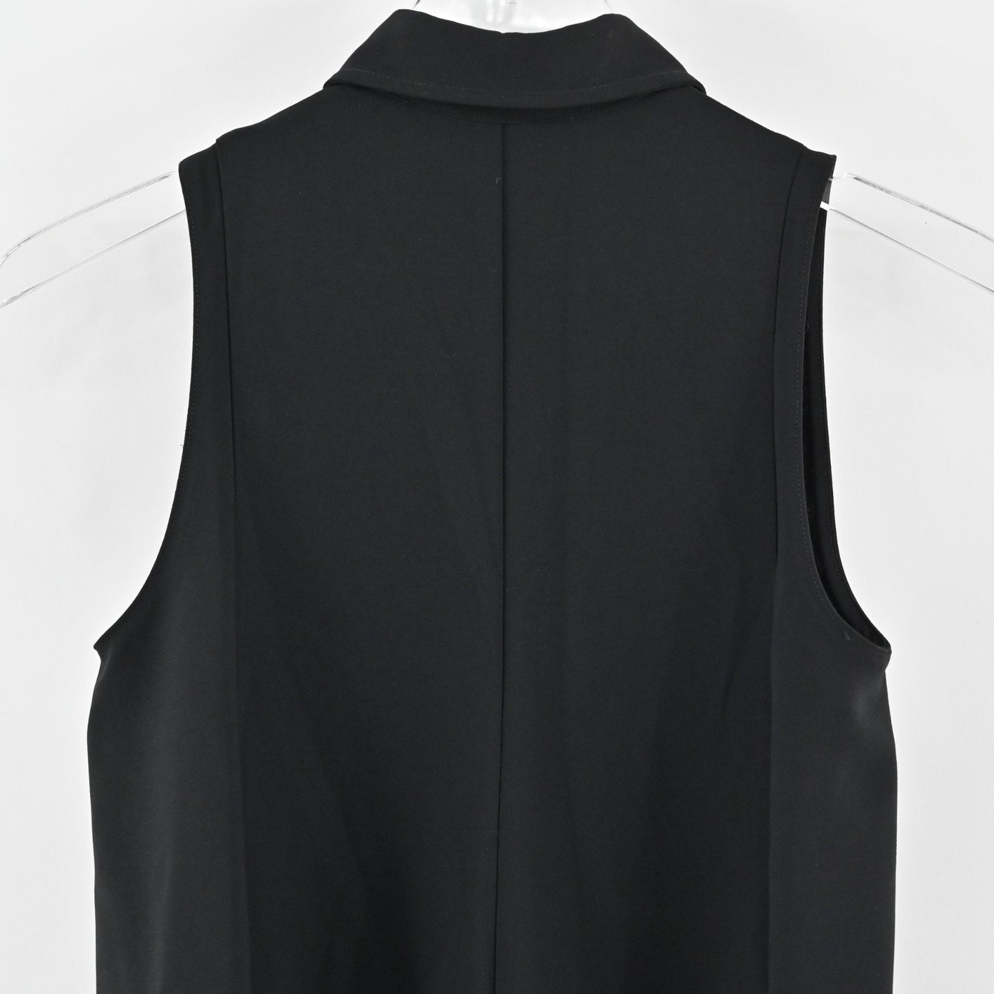 Amanda Uprichard Black Mini Dress Size XS Sleeveless Collared Relaxed Fit Chic