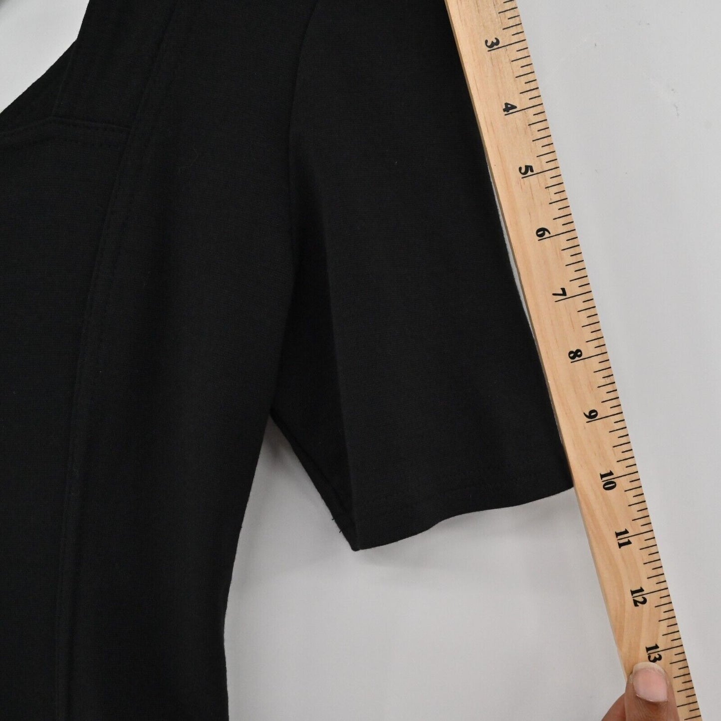 REISS Dress Womens Size M Black Starlet Strappy Cross Back Bodycon Short Sleeve