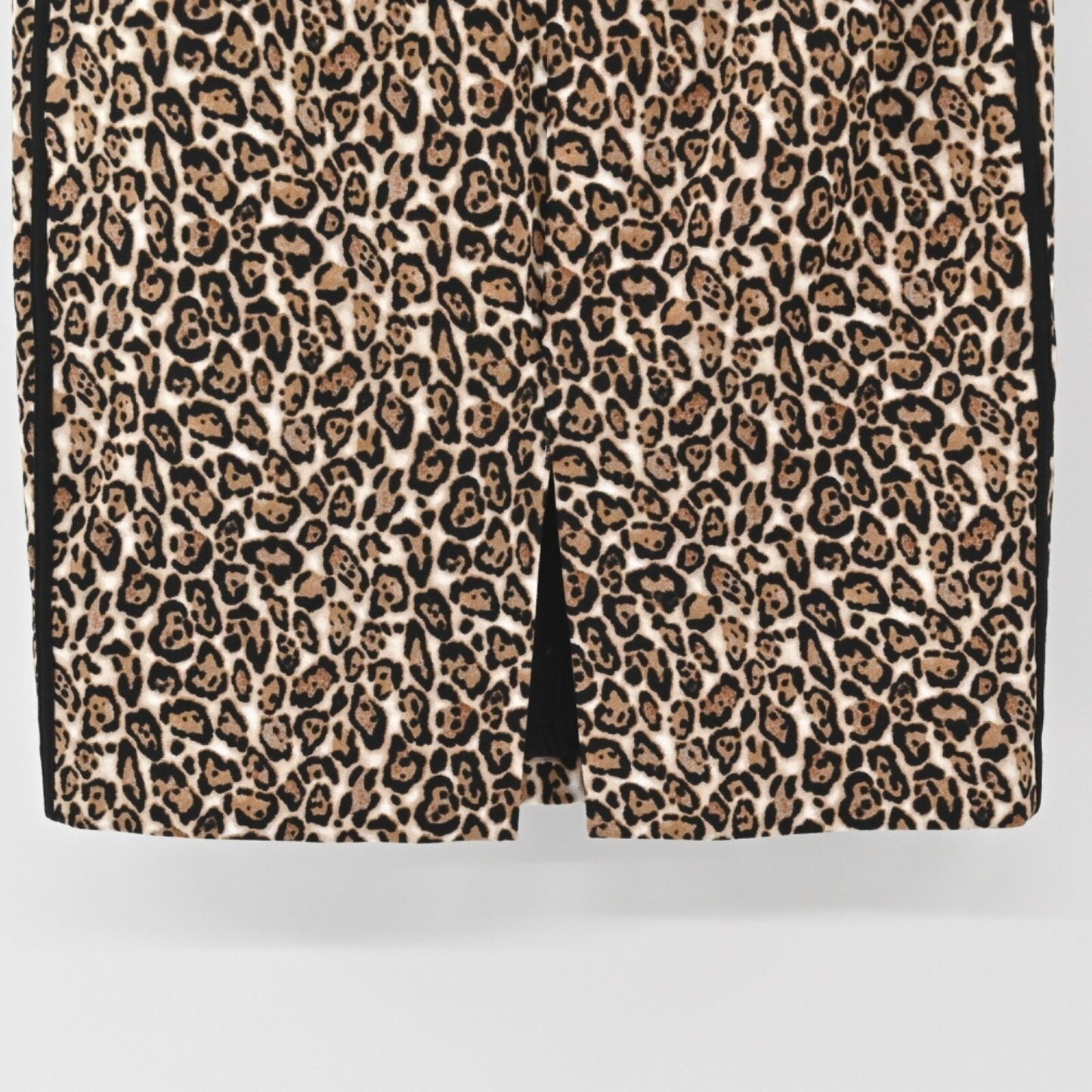WHBM Animal Print Pencil Skirt Size 2 Leopard Cotton Lined Mob Wife Office Siren