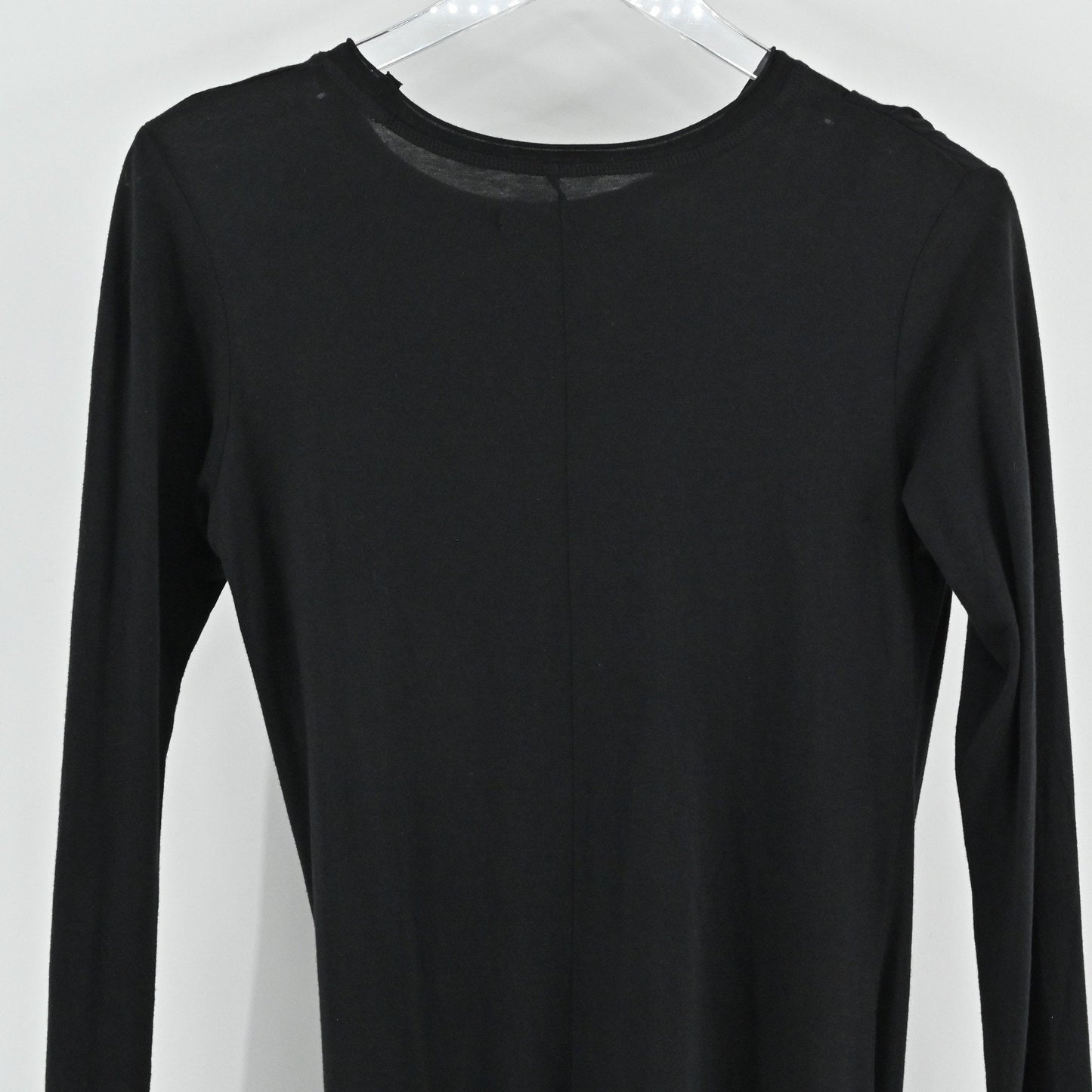 Rag & Bone Knit Dress Size XS Black Ruched Long Sleeve Bodycon Romantic Goth