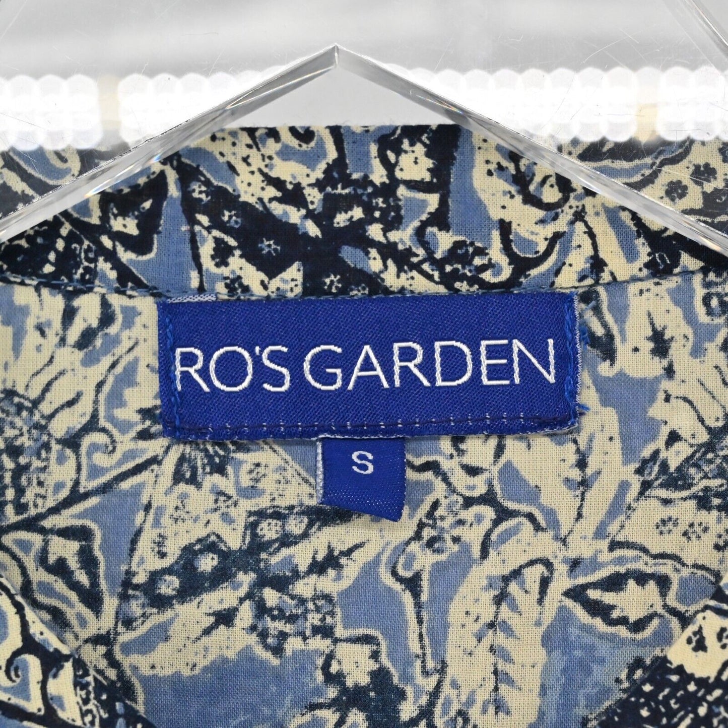 TUCKERNUCK Dress Womens Size S Ros Garden Floral Print Blue Embroidered Cotton