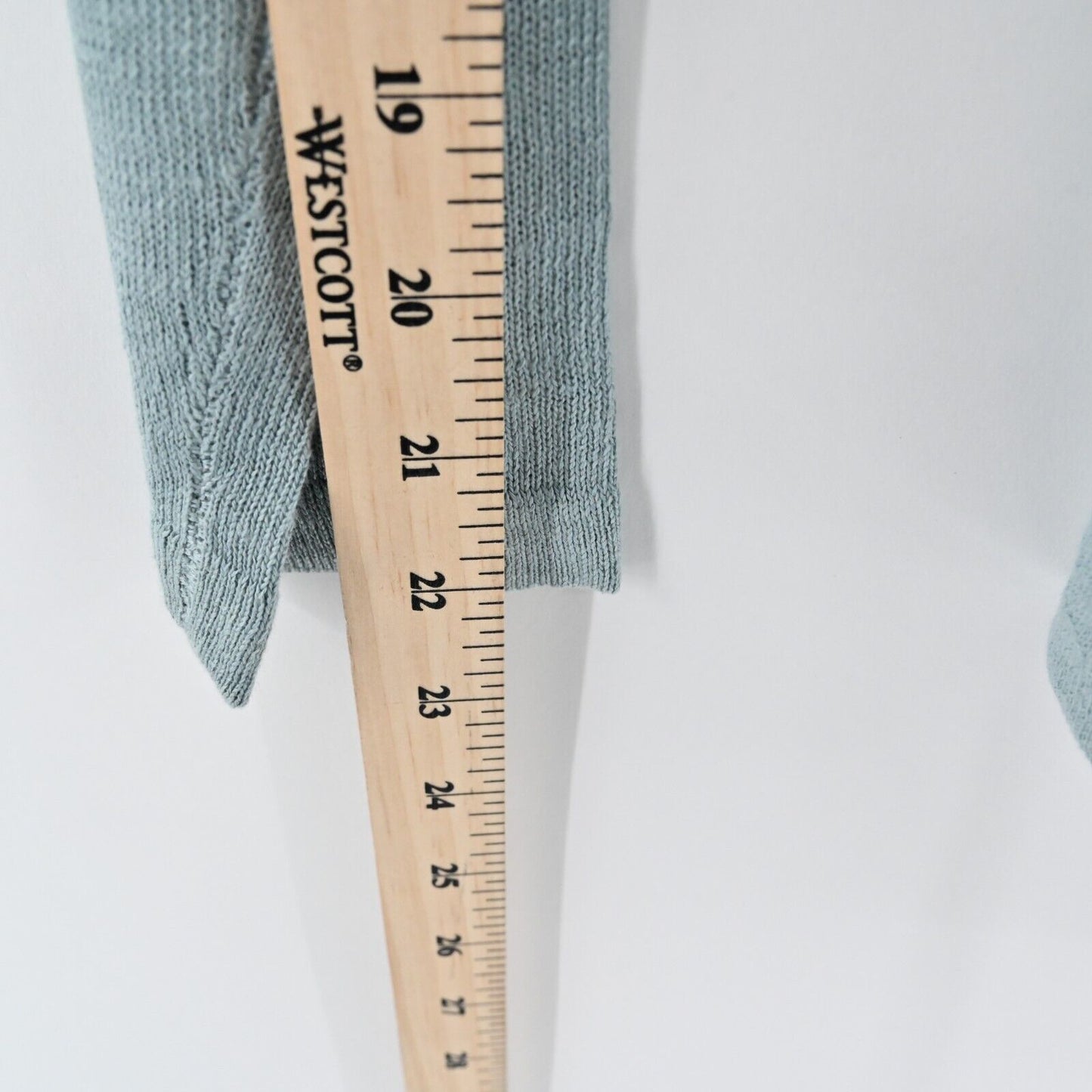 NORTHERN ISLES Sweater Womens Size S Embroidered Linen Teal Ice Funnel Neck NEW