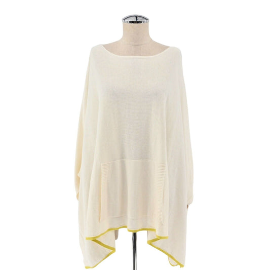 PRANA Sweater Womens Sz OS Celestia Poncho Cashmere Blend Knit Ivory Yellow NEW