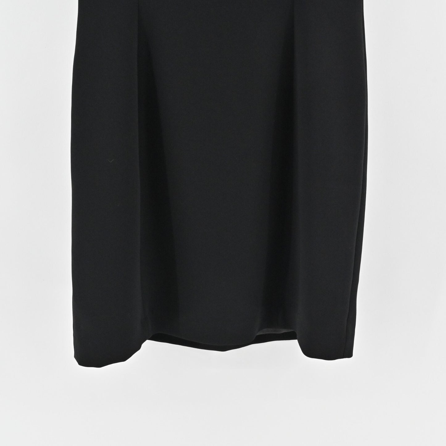 ELIE TAHARI Dress Size 8 Black Scoop Neck Pleated Front Detail Sleeveless Mini