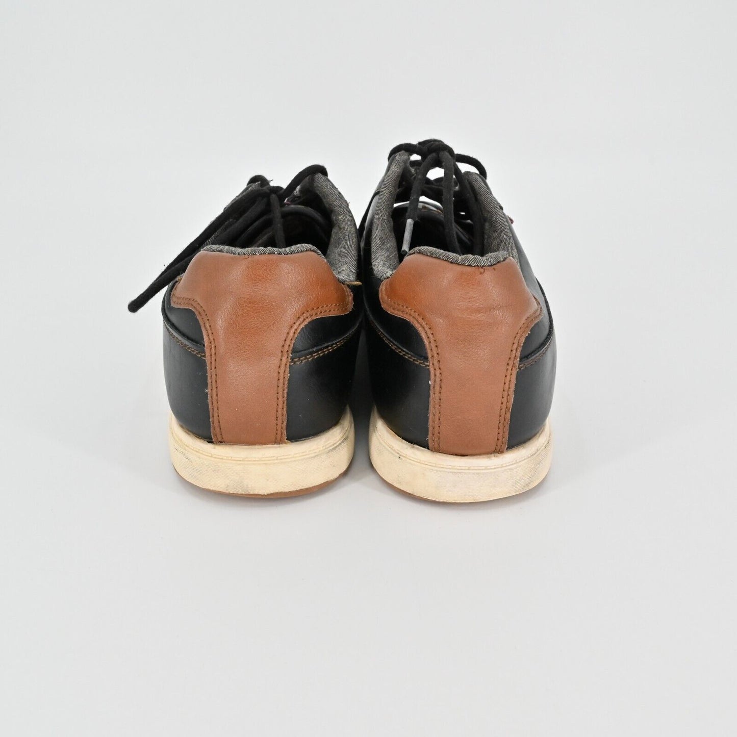 LEVIS Sneakers Mens Size 13 Casual Black Faux Leather Lace Up Wingtip Oxford