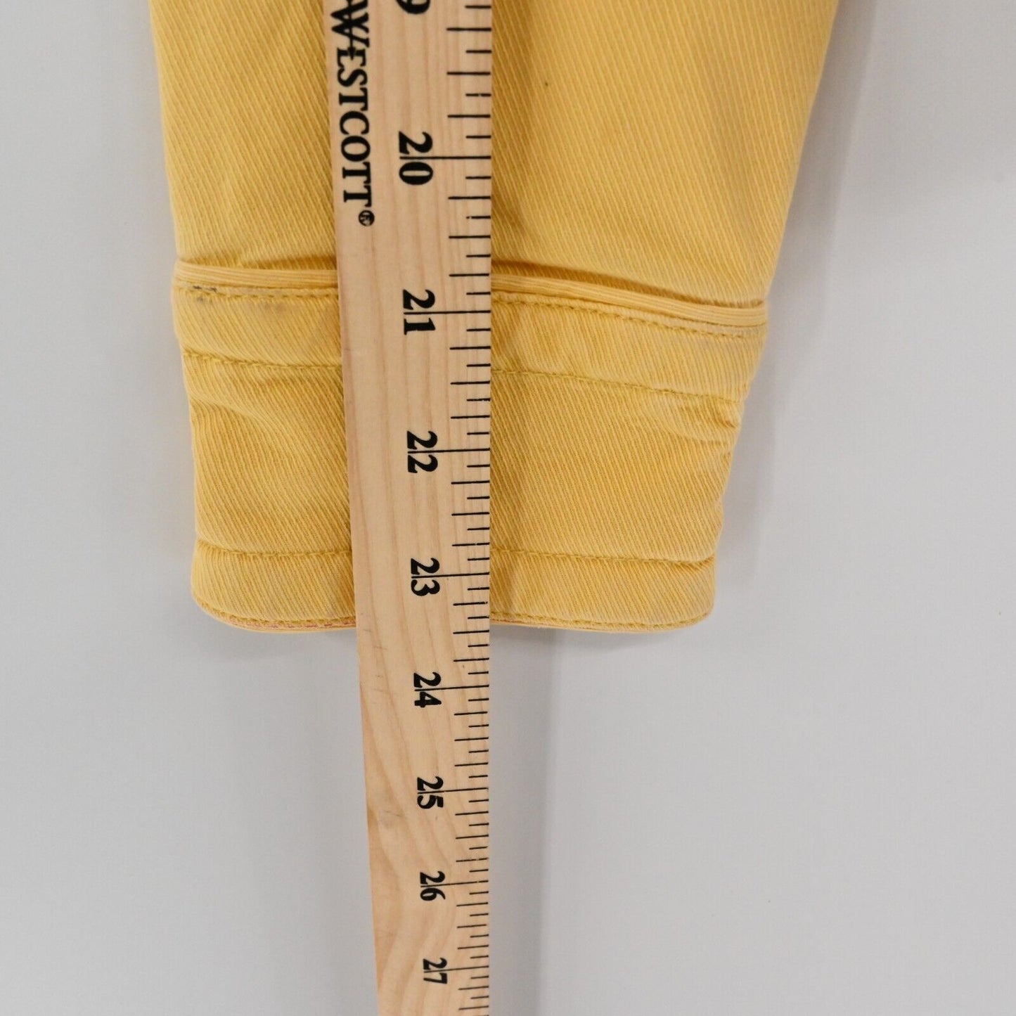 Vtg AMERICAN EAGLE Jean Jacket Womens Size M Yellow Denim Zip Up Pockets Y2k