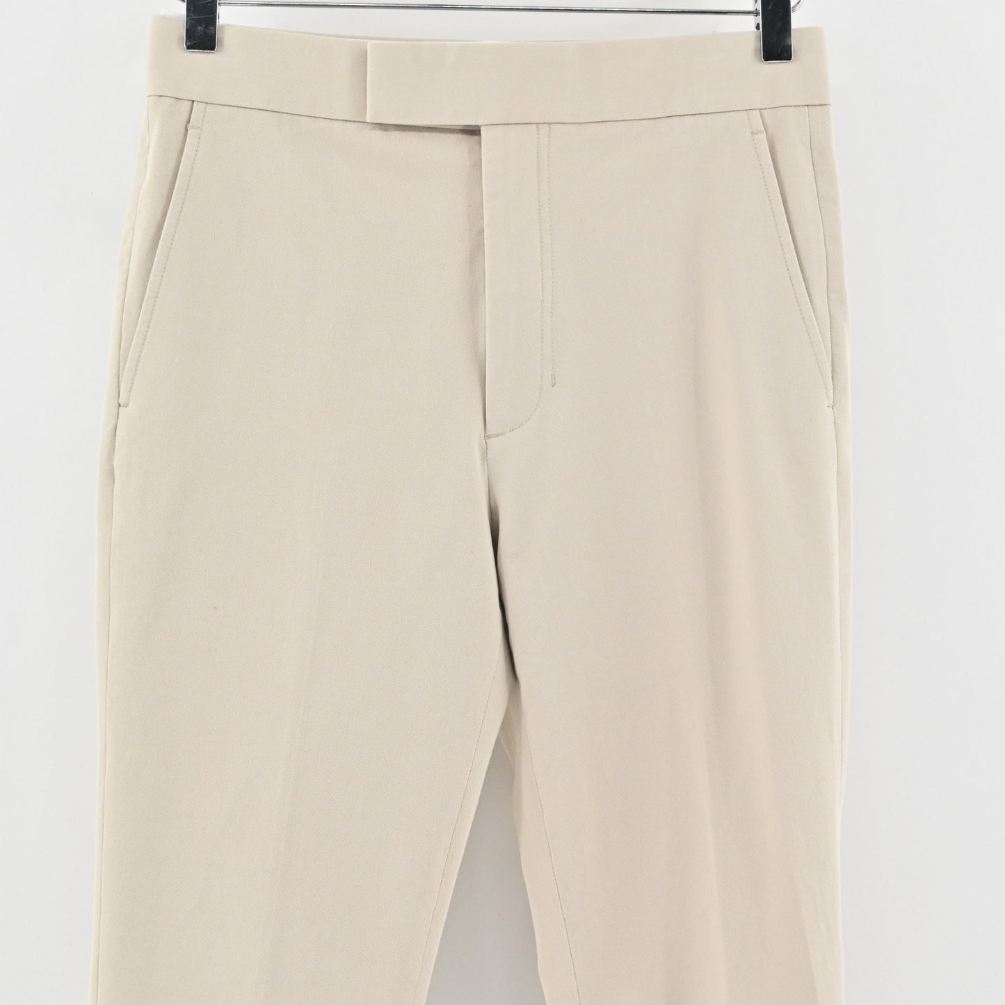 HELMUT LANG Pants Womens Size 2 Solid Beige Slim Straight Classic Trousers