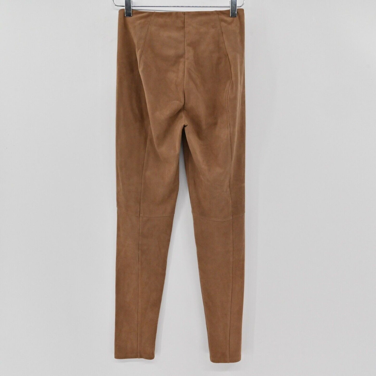 LYSSE Pants Womens Size XS Brown Faux Suede Mid Rise Equestrian Pull On Skinny