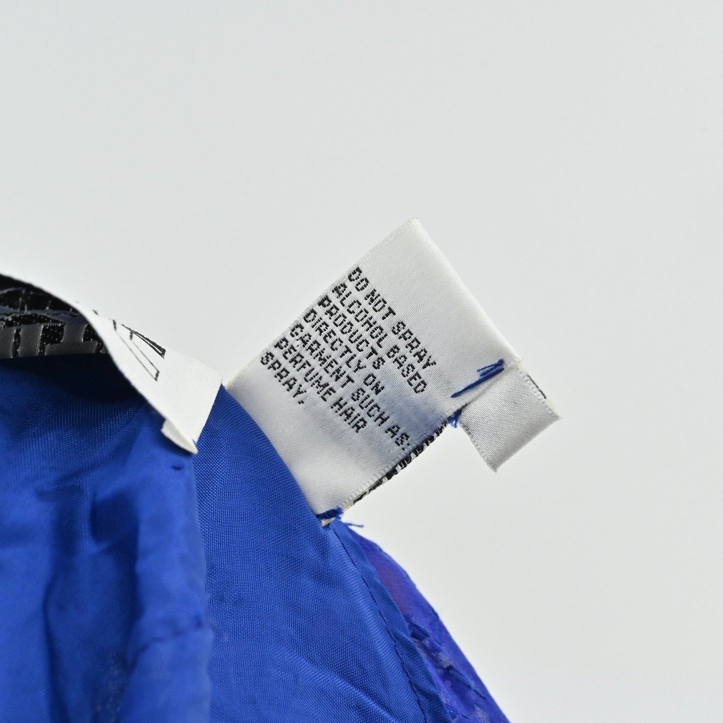 Vtg 80s Niteline Silk Beaded Sequin Dress Size 6 Blue Cocktail High Neck Fringe