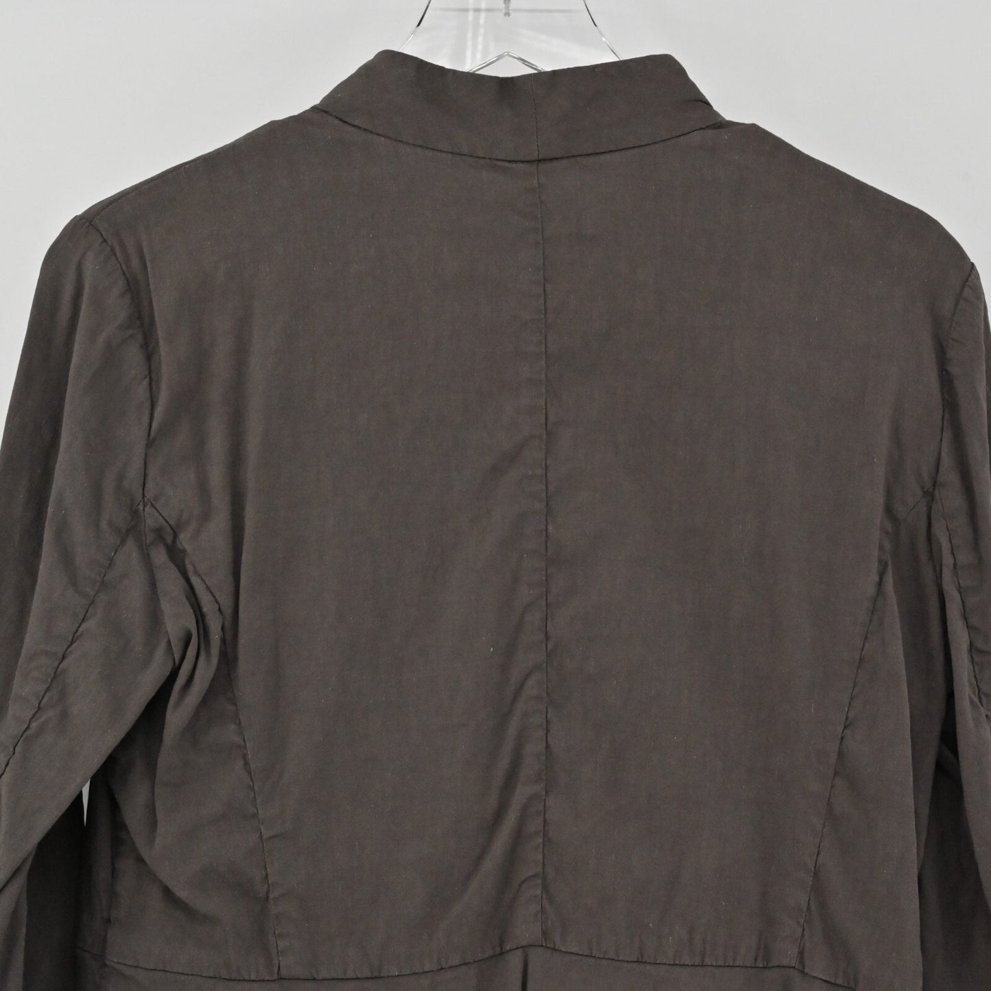 EILEEN FISHER Jacket Womens Size S Gray Linen Blend Full Zip Minimalist Career