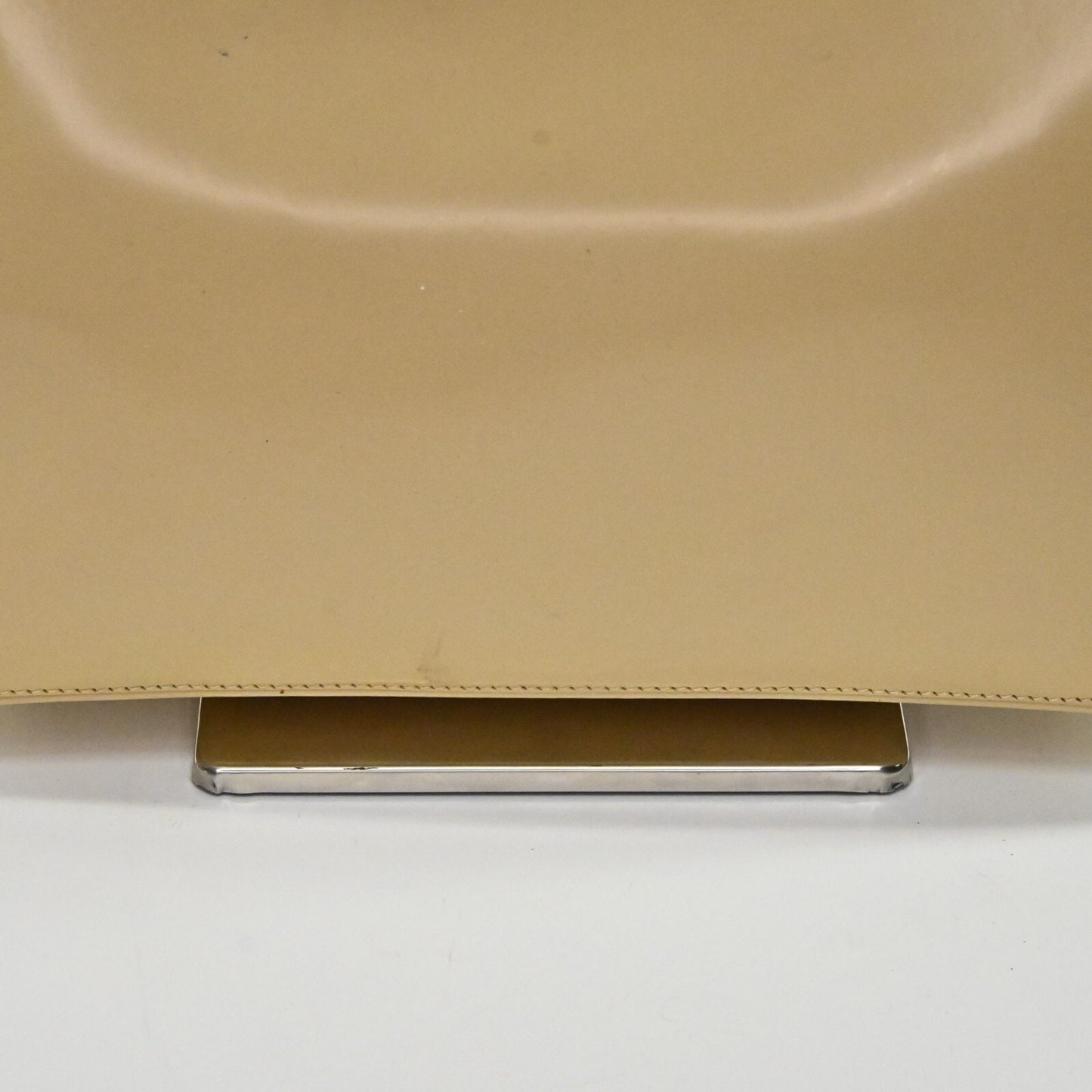 GUCCI Bag Jackie Beige Patent Leather Double Handle Classic Shoulder Tote Bag