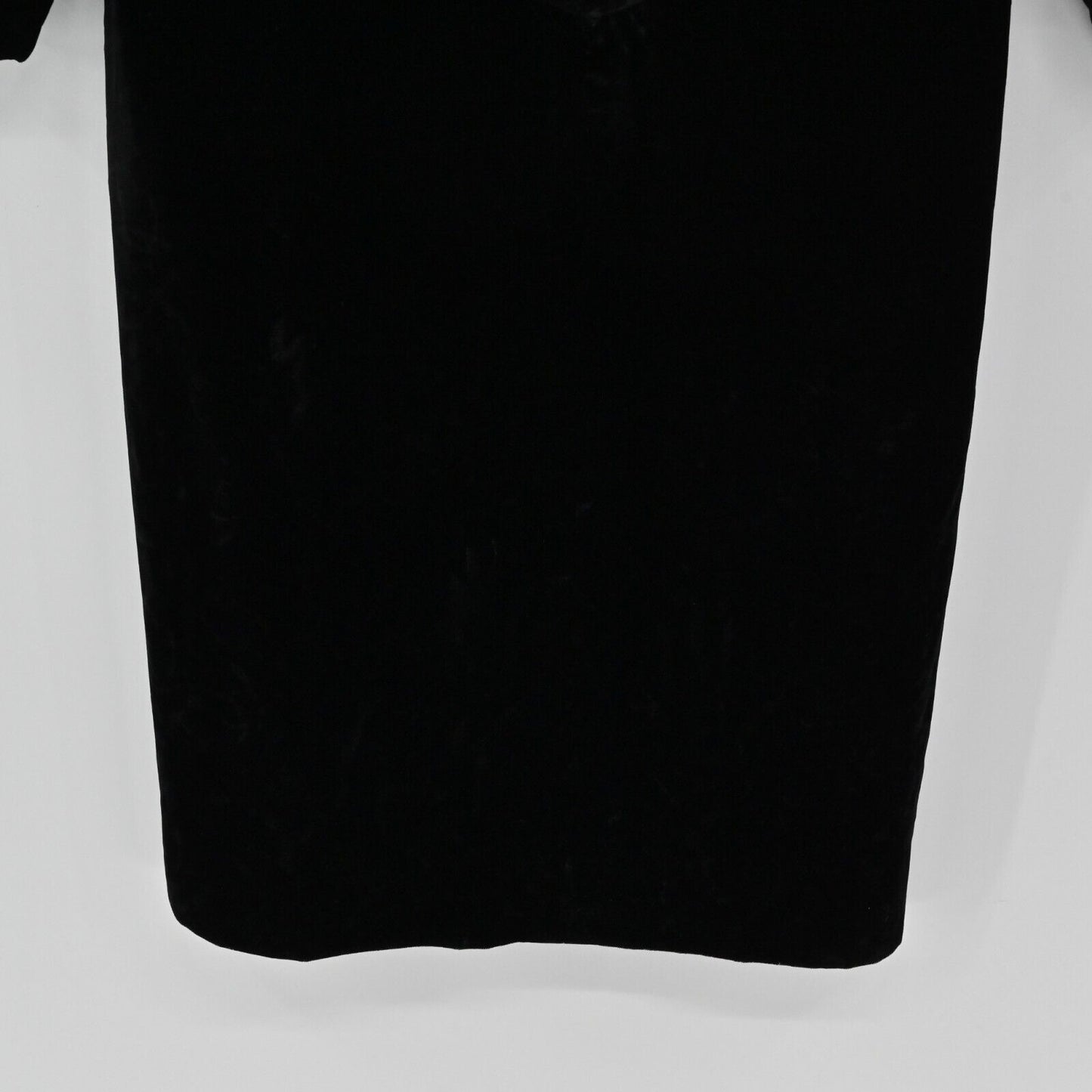 Vtg GUY LAROCHE Dress Womens Size M Long Sleeve Black Velvet Button Front VNeck