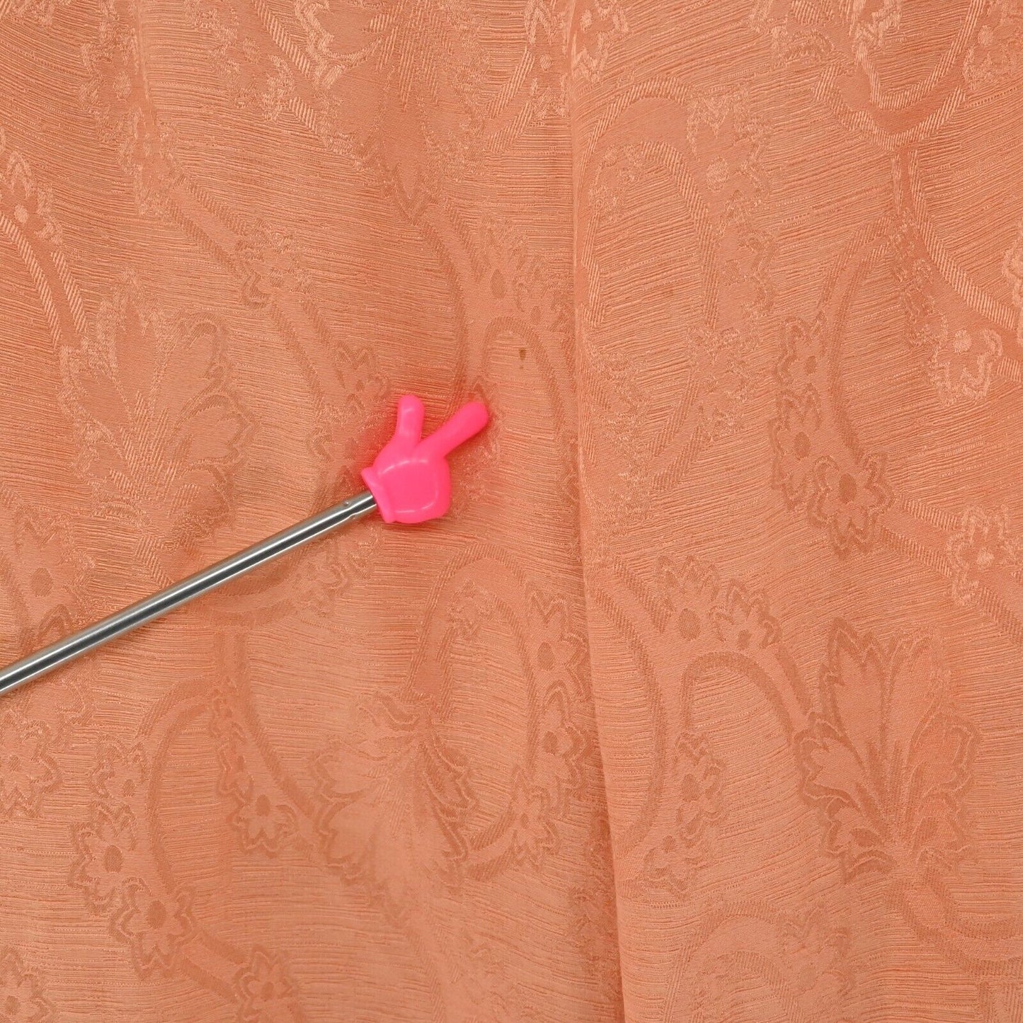 Vtg CARLISLE Set Womens Sz 4/6 Coral Beaded Square Tank Jacquard Straight Pants