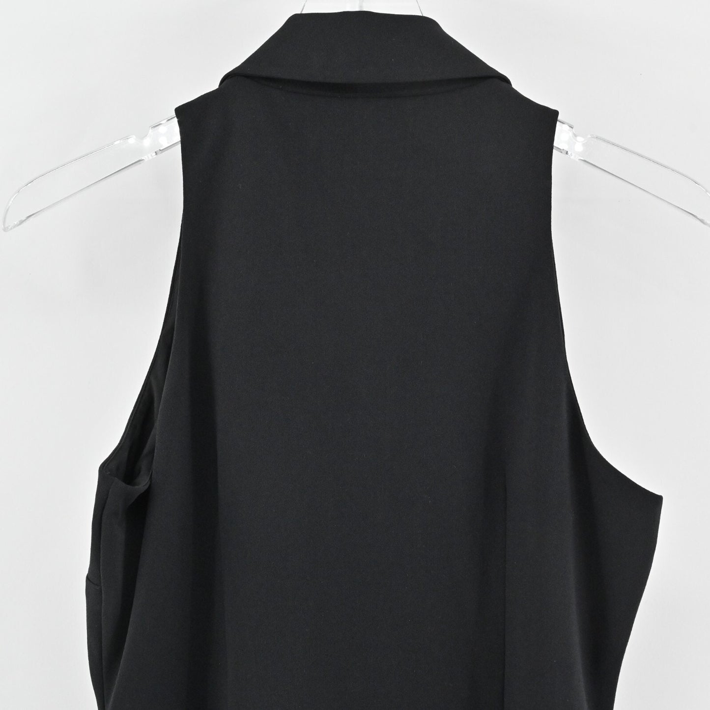 RACHEL PARCELL Dress Size M Black Sleeveless Collared Button Front Classic Mini