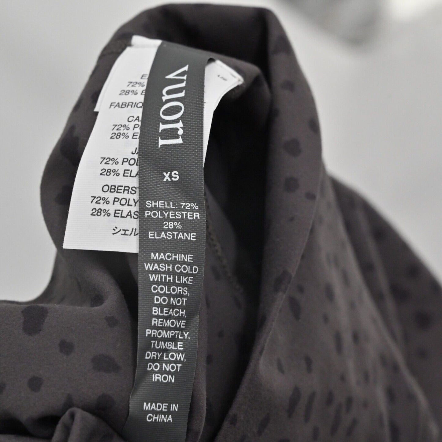 VUORI Leggings Womens Size XS Gray Elm Dot Studio Seamless Moisture Wicking Gym
