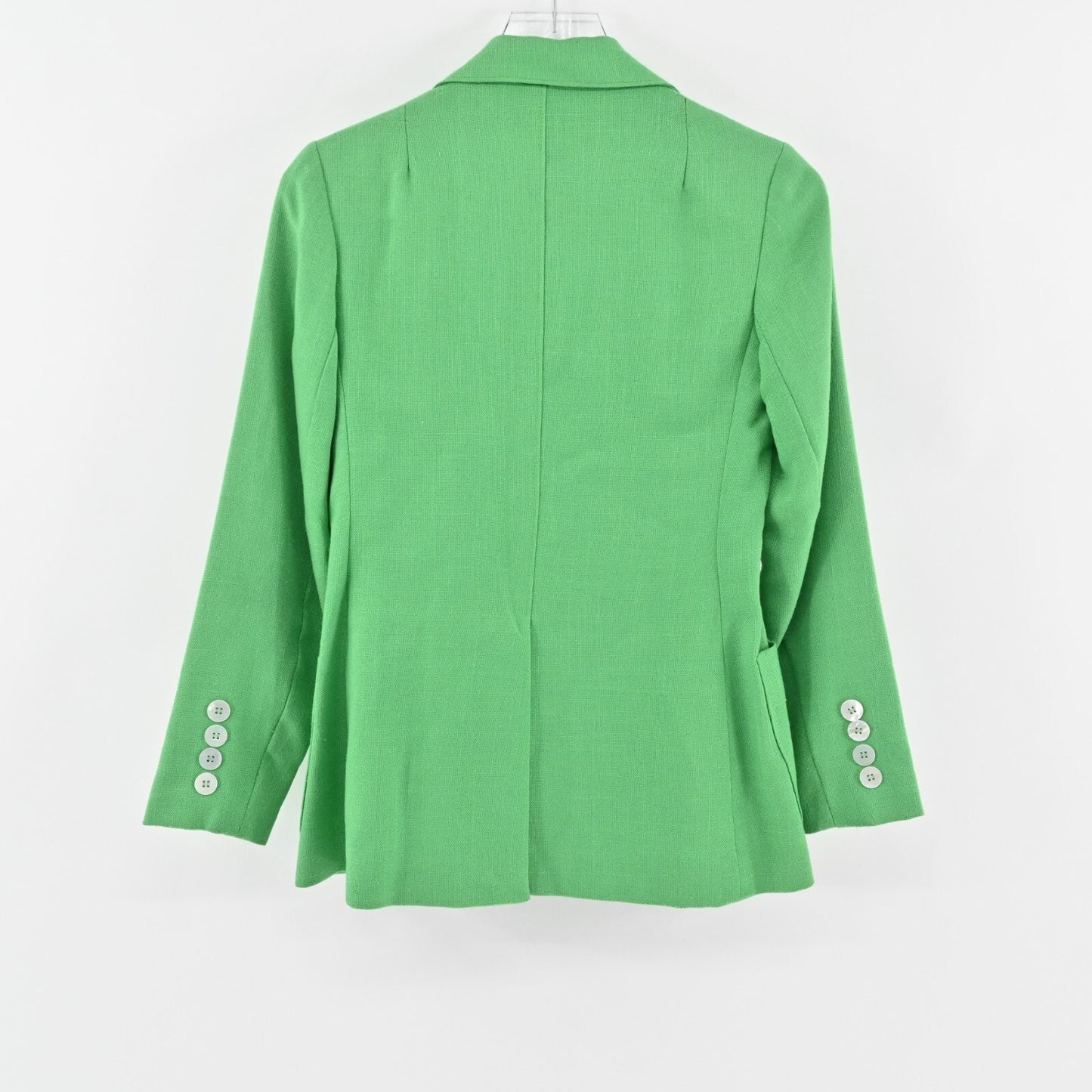 Vtg EVAN PICONE Blazer Womens Size 6 Green Single Breasted Front Pocket Jacket