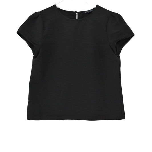 BROOKS BROTHERS Top Womens Size 12 Short Sleeve Black Blouse Classic Versatile