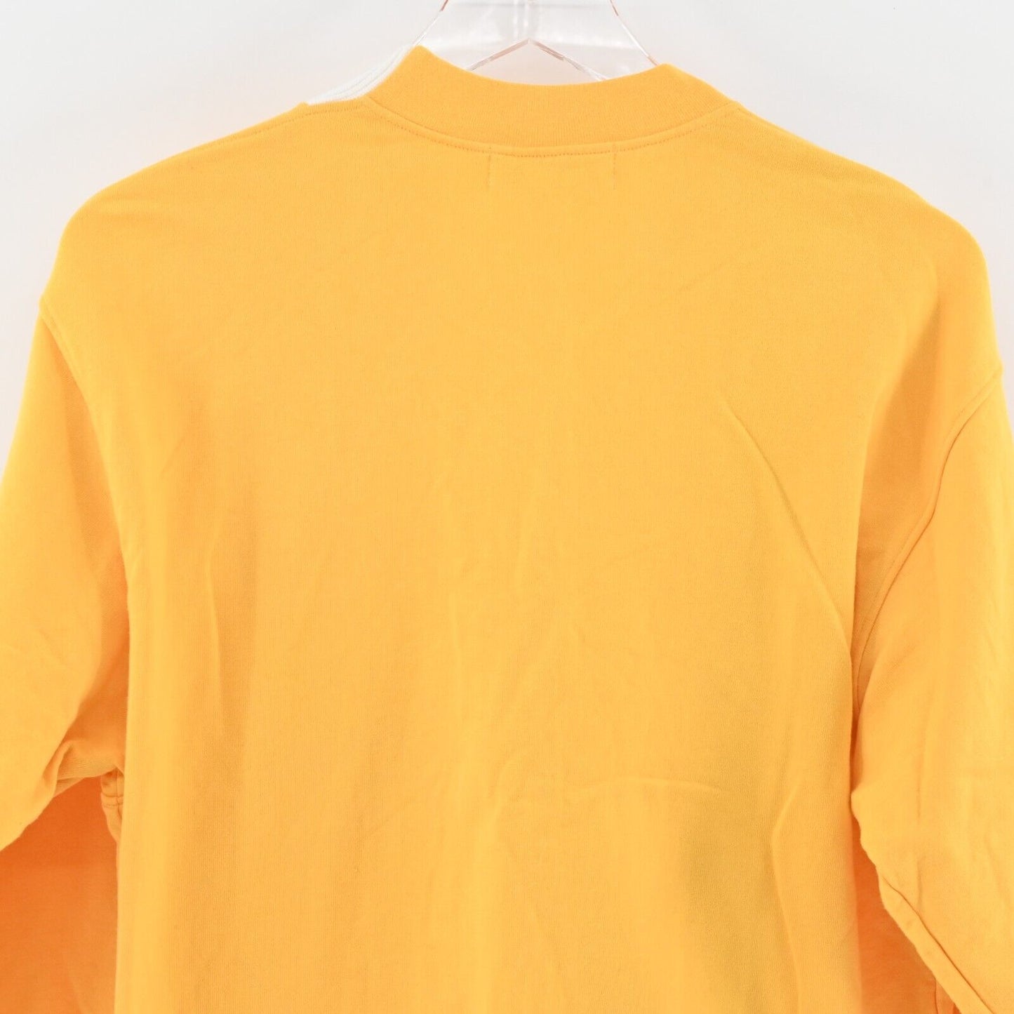 Vtg SPORUTINO Jacket Mens Size M Golf Logo Stripe Zip Yellow Embroidered 70s