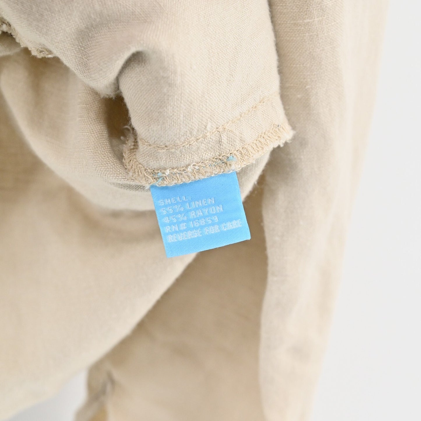 J MCLAUGHLIN Jacket Womens Size XS Beige Linen Blend Vista Utilitarian Cinch