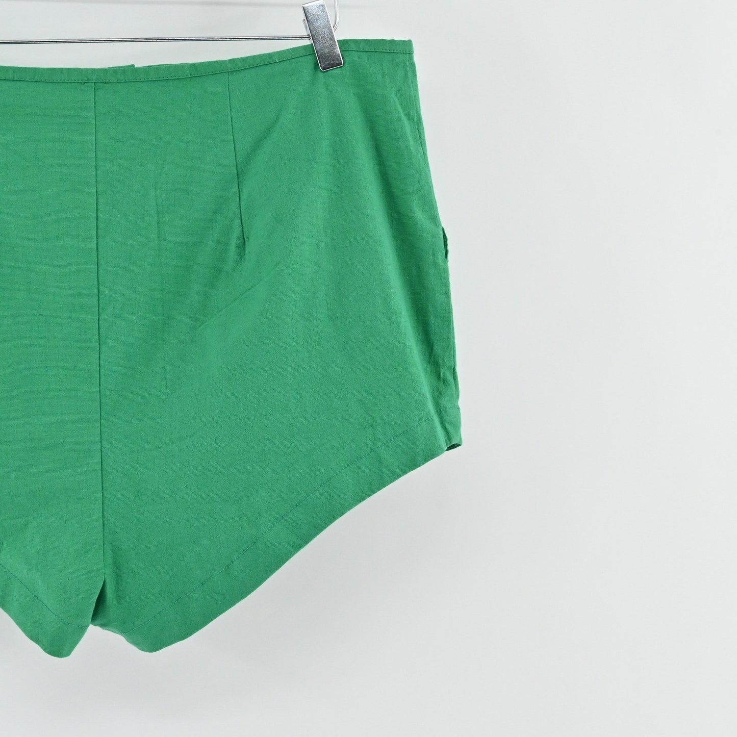 Free People Womens Tabea Shorts Size XL Green Hot Pants Button Boho Festival