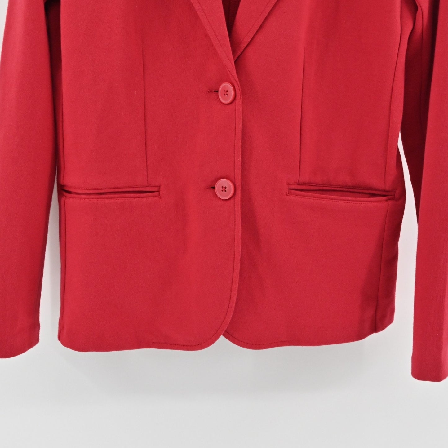 Miller Wendt Womens Red Sloane Blazer Size S Capricorn Patch Button Jacket NEW