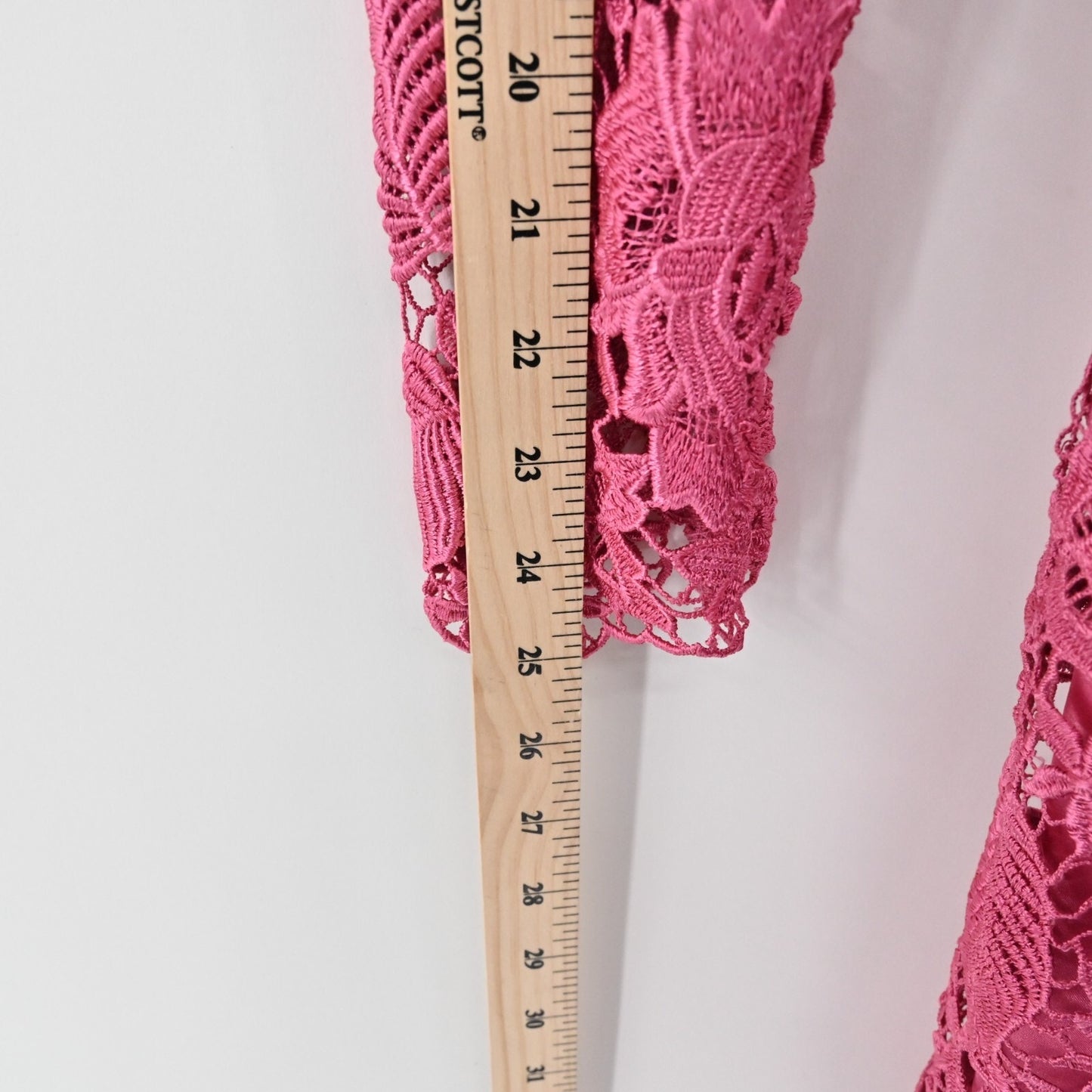 MIKAEL AGHAL Womens Pink Lace Dress Sz 4 Cut Out Coquette Crochet Cocktail Retro