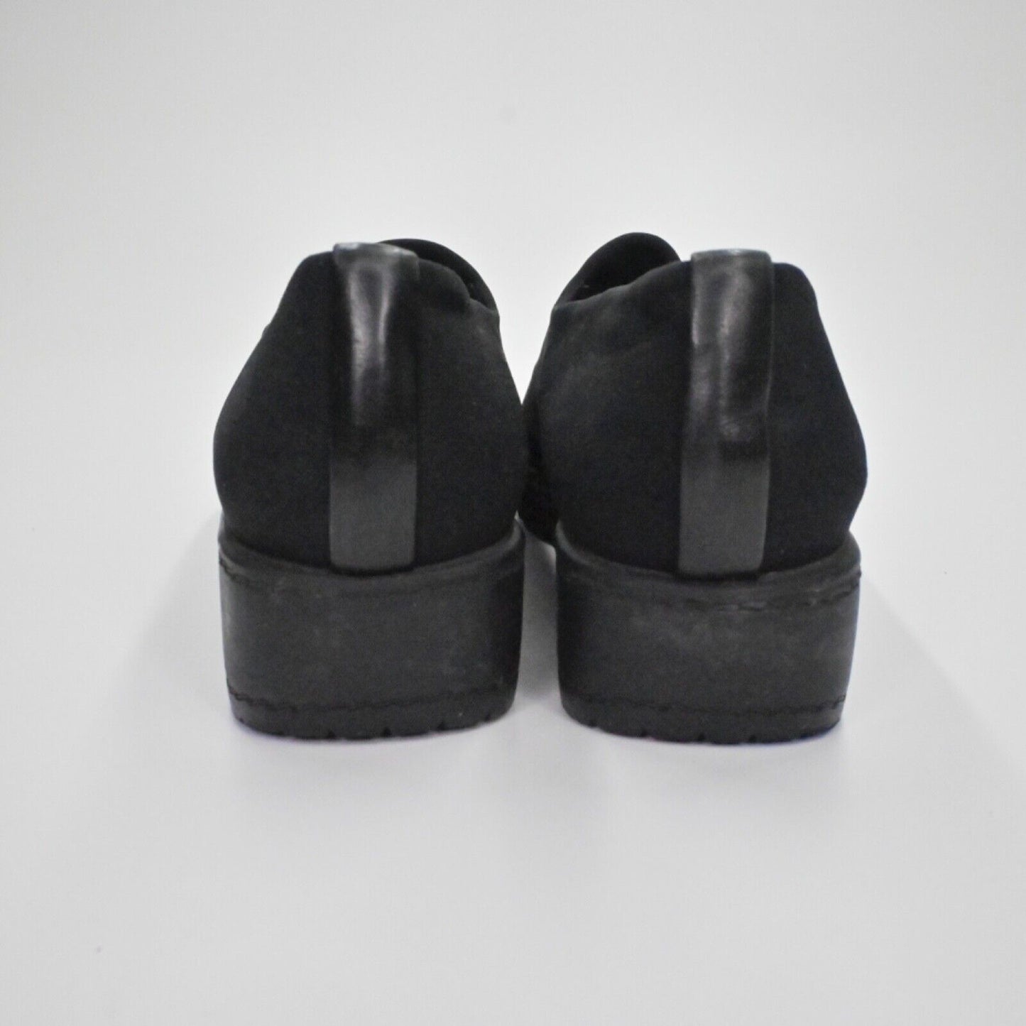 STUART WEITZMAN Loafers Womens Size 7 Black Round Toe Wedge Sofa Stretch Slip On