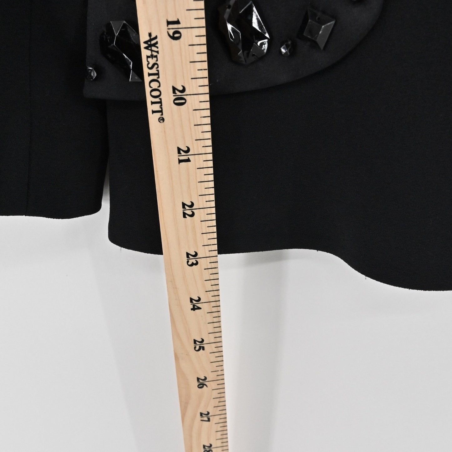 Vtg 90s Kay Unger Womens Embellished Jewel Silk Blazer Sz 10 Black Career Formal