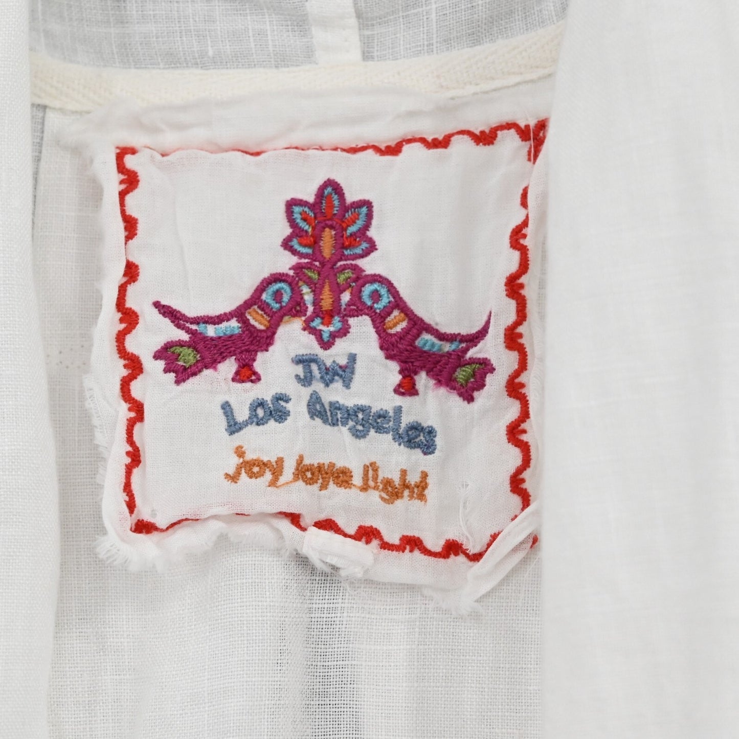 JOHNNY WAS Duster Womens Size OS Longline Embroidered Tie Waist Sleeveless Boho