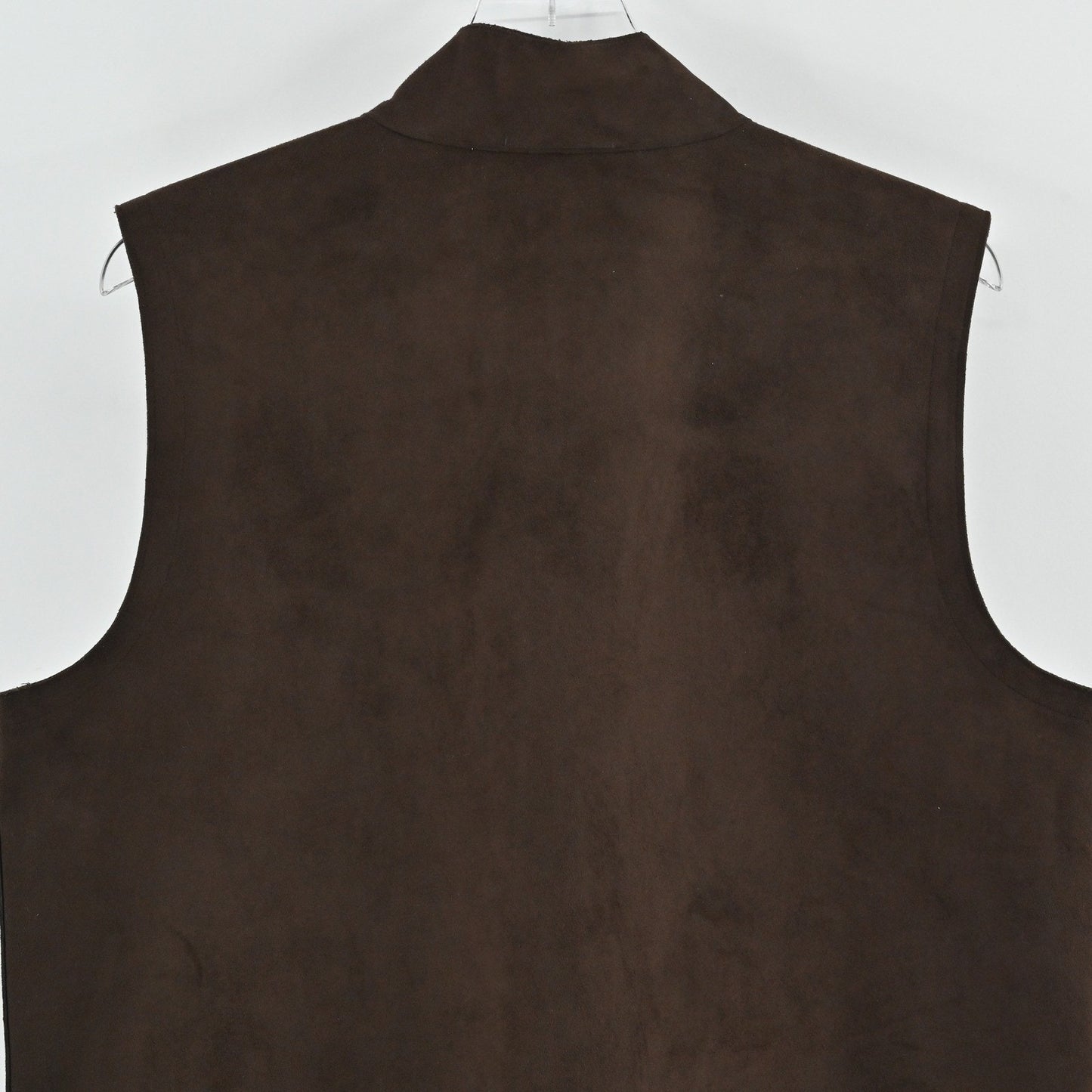 Ralph Lauren Womens Vest Size XL Brown Preppy Academia Sleeveless Zip Pockets