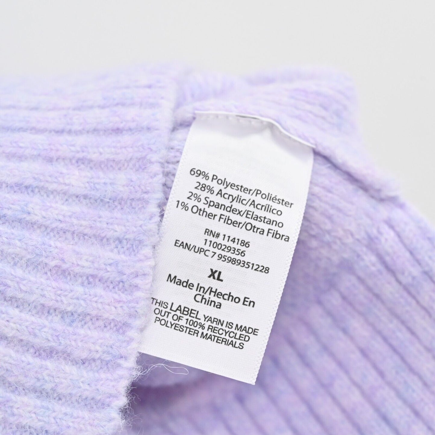 525 AMERICA Sweater Womens Size XL Lurex Fair Isle Soft Knit Lavender Ski Lodge