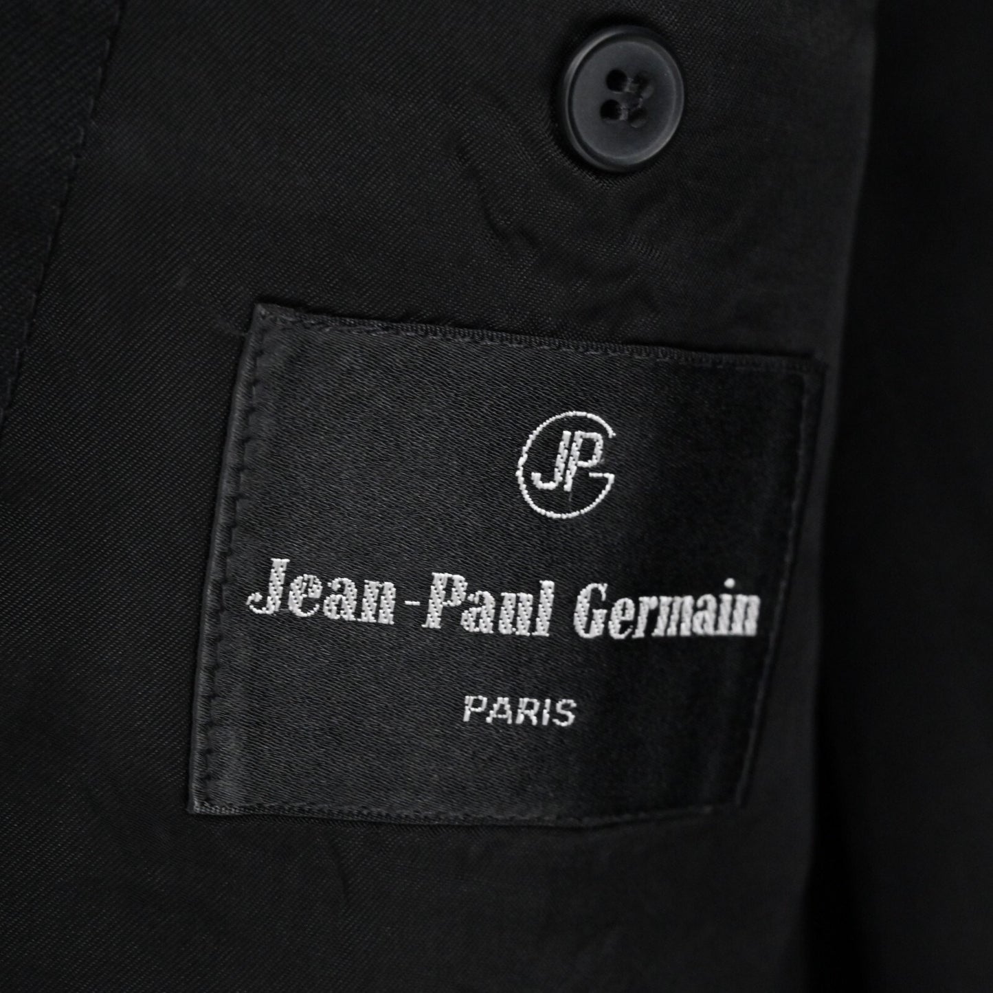 JEAN PAUL GERMAIN Mens Wool Blazer Size 42R Black Classic Single Breasted Jacket