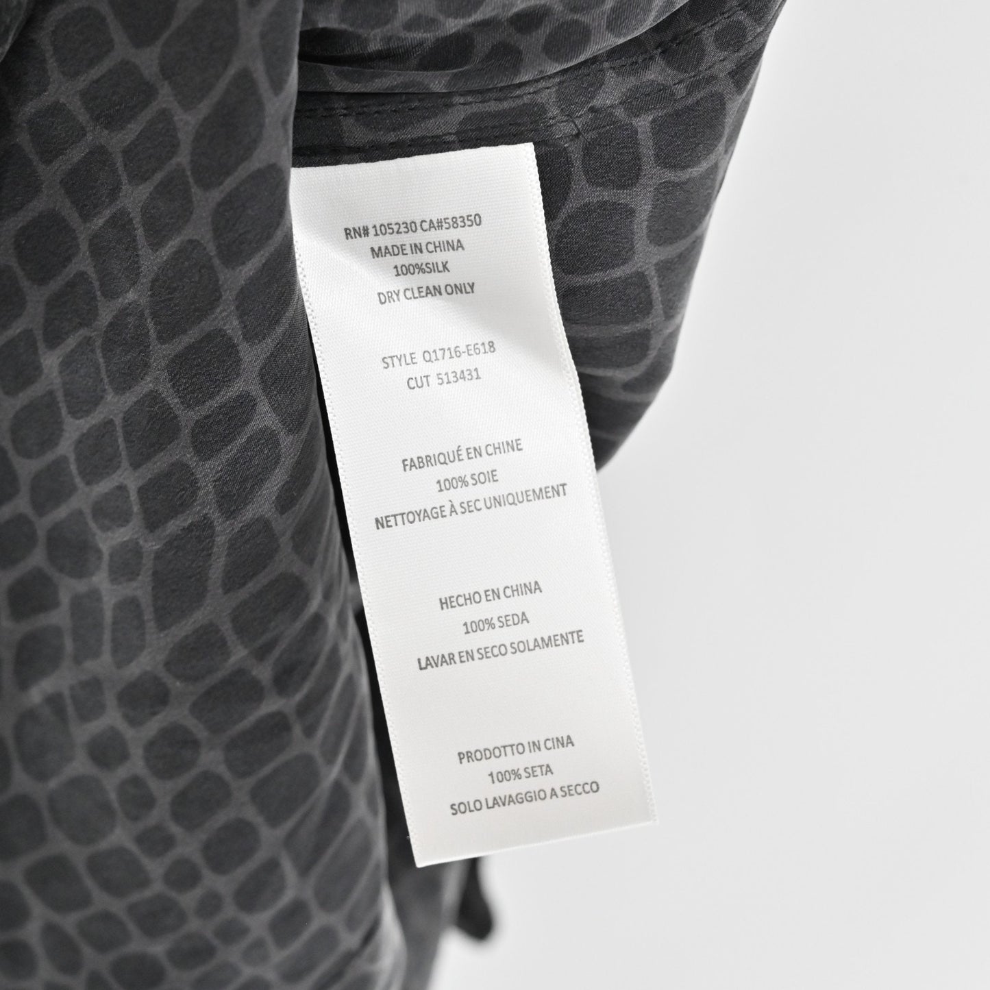 EQUIPMENT Silk Midi Dress Sz S Black Animal Print Button Front Belted Collared