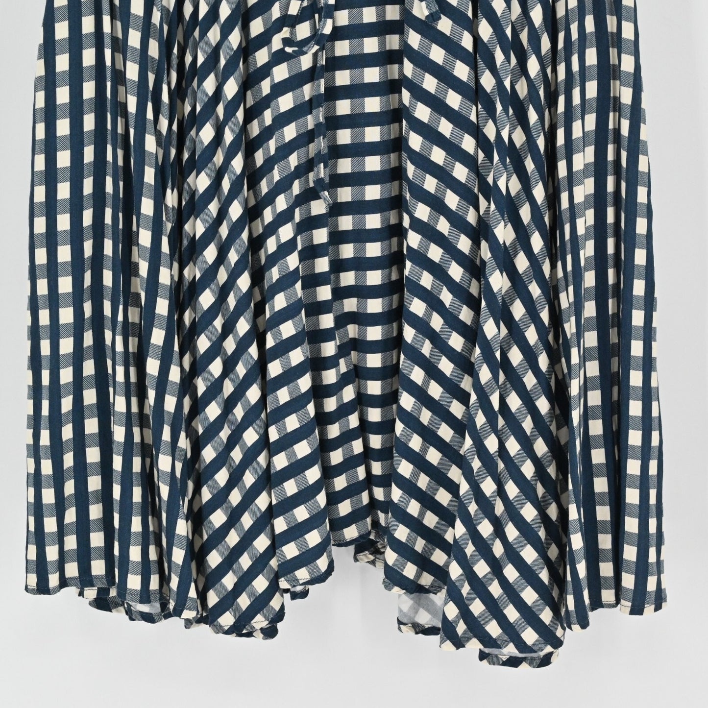 VINEYARD VINES Womens Gingham Moonshine Dress Size XS Navy Blue Tie Sleeveless