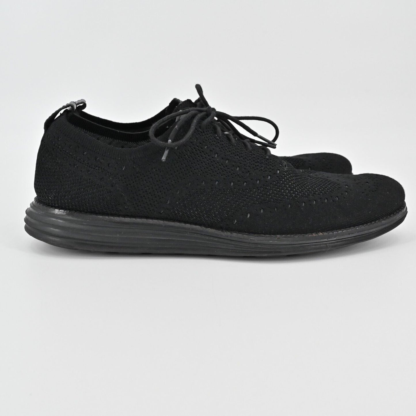 COLE HAAN Shoes Mens Size 12M ZeroGrand Black Wingtip Oxford Magnet Stitchlite