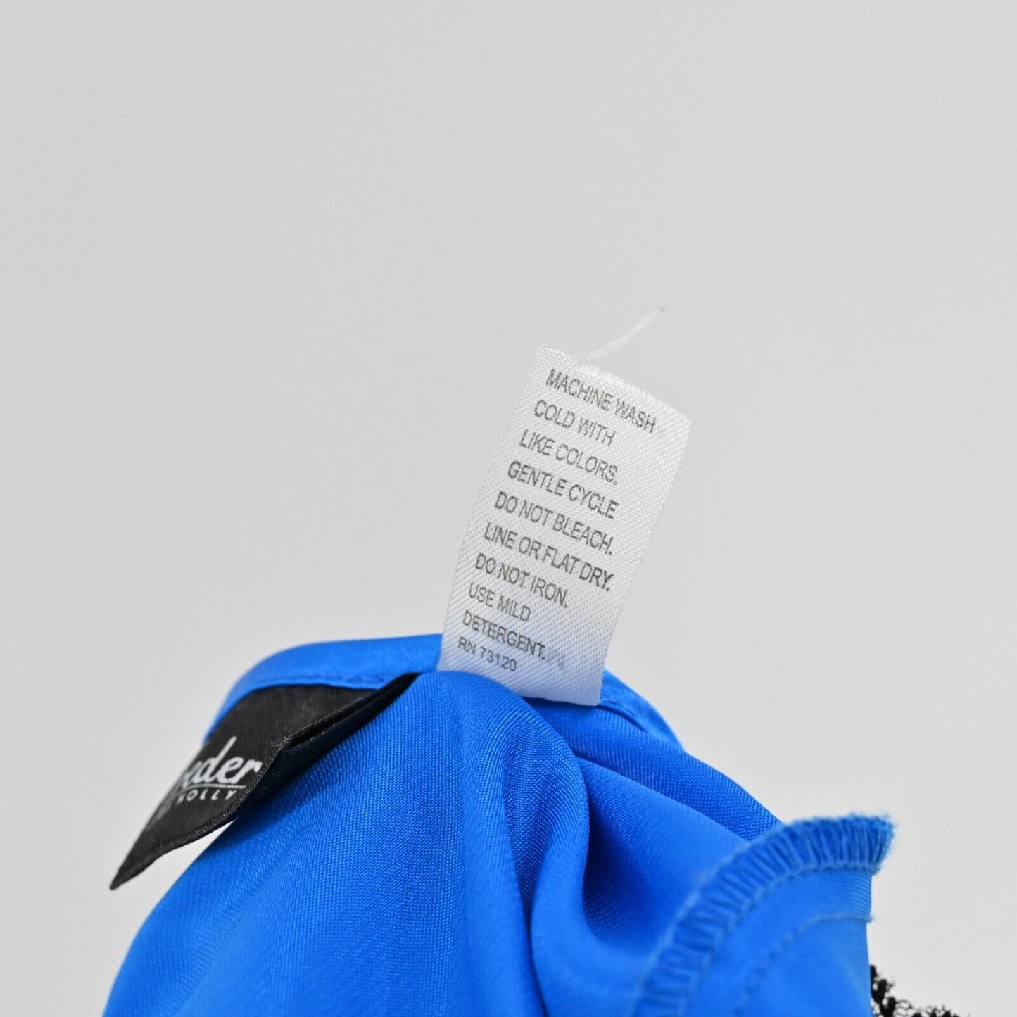 FREDERICKS of HOLLYWOOD Womens Sz M Blue Black Lace Satin Sleeveless Slip Dress