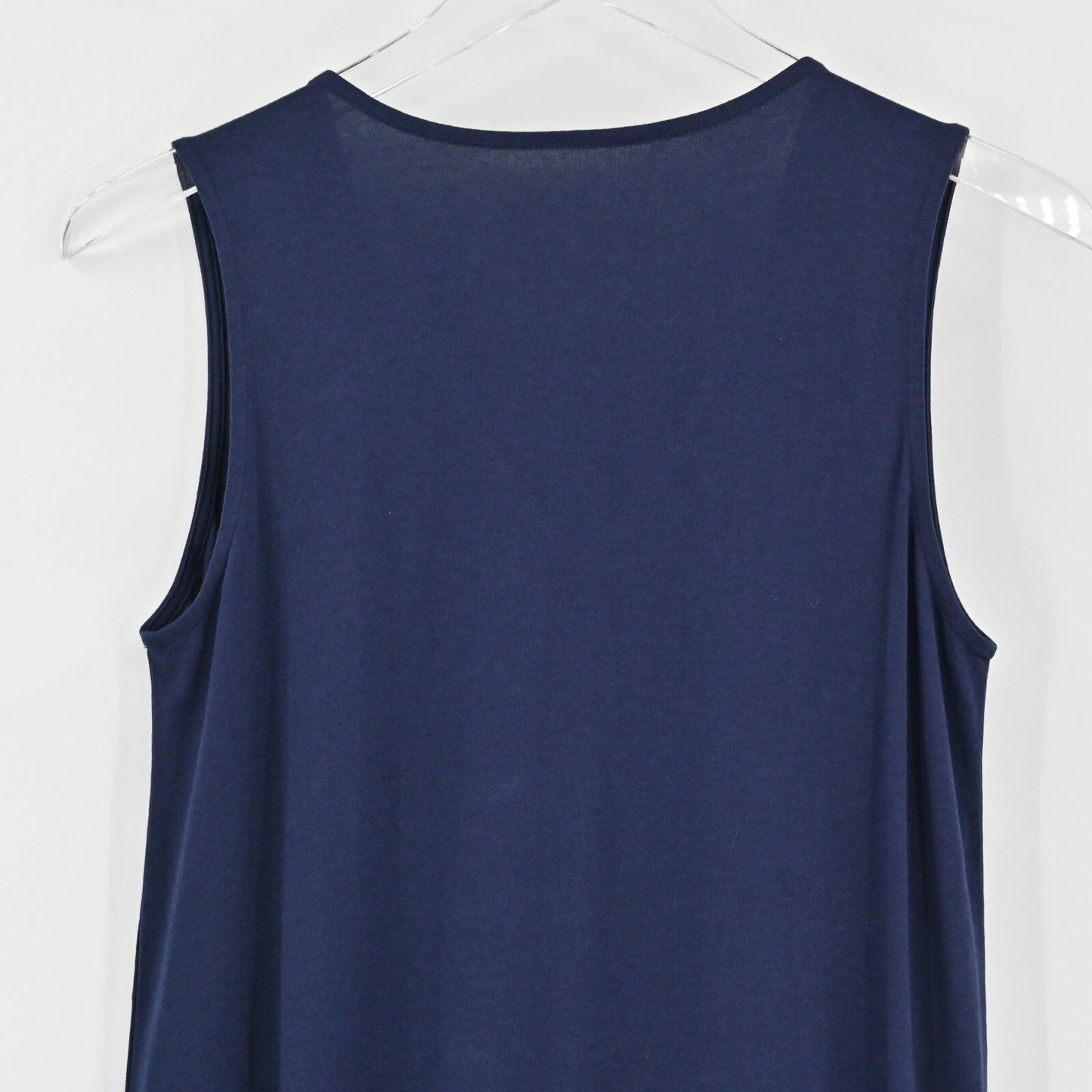 SOFT SURROUNDINGS Womens Amalfi Dress Size XS Blue Navy Jersey Chiffon Lagenlook
