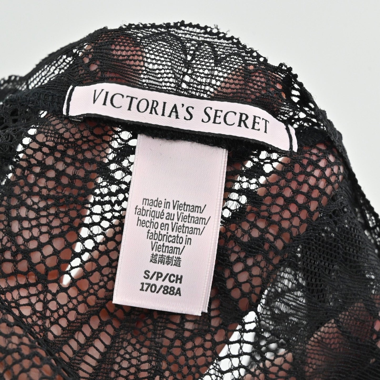 Victorias Secret Black Lace Mini Dress Sz S Halter Dark Romantic Sheer Lingerie