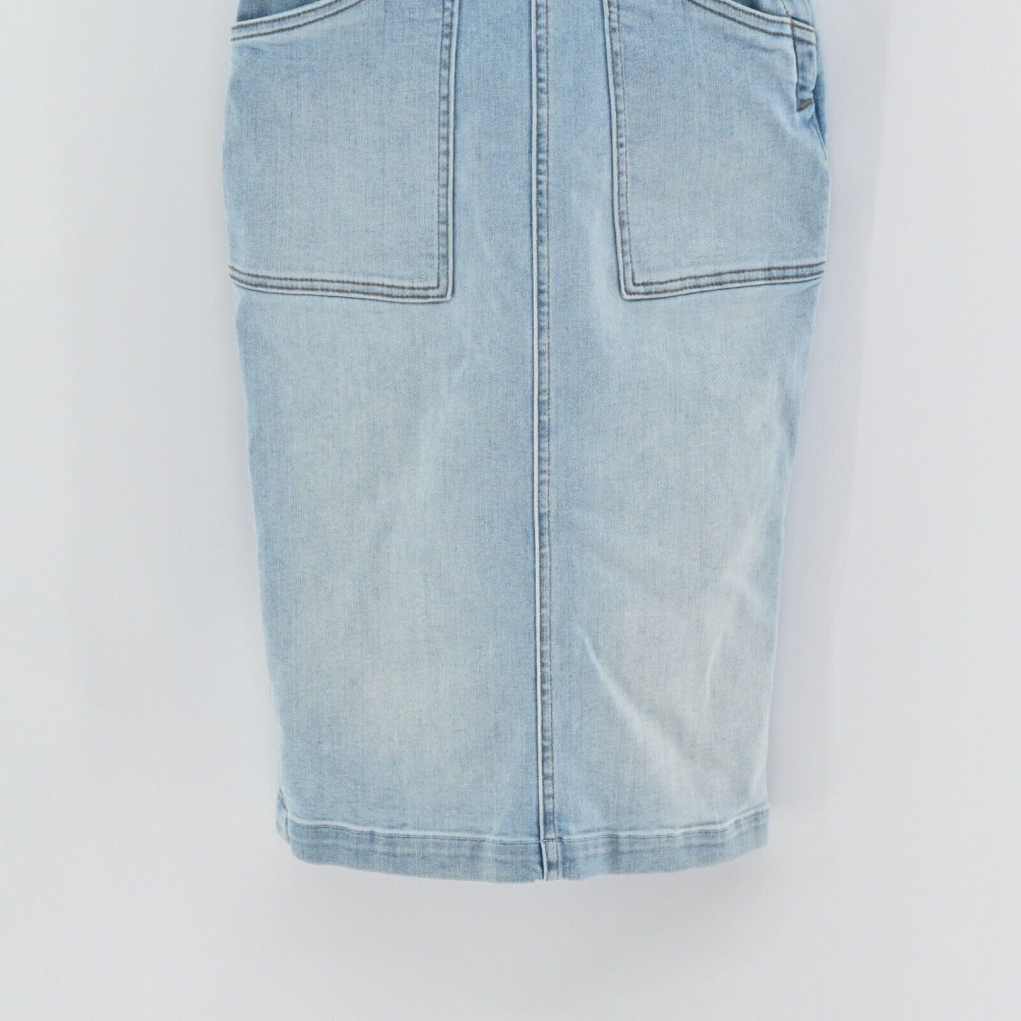 MOTHER Dress Womens Size 24 The Pocket Hustler Denim Overall Cotton Stretch