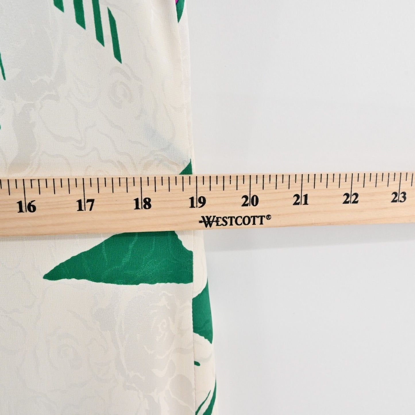 Vtg Cocktail Dress Sz L White Floral Silk Puff Sleeve Ruched Square JAYNA 80s