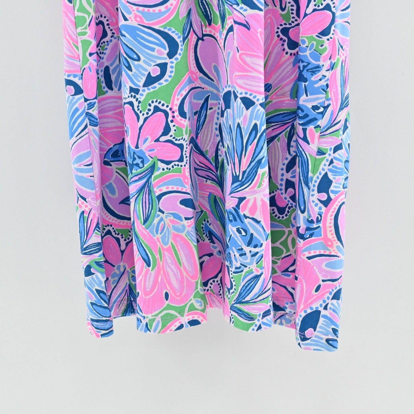 Lilly Pulitzer Aron Swing Dress Size S Gecko Green Tiger Sunrise Floral Tropical