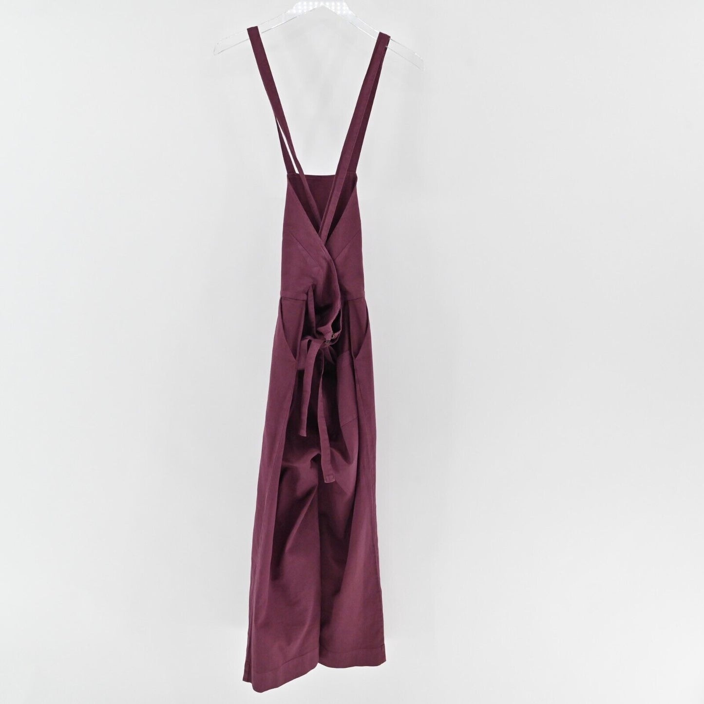 MARINE LAYER Jumpsuit Womens Sz 2 Tess Cabernet Wide Leg Cotton Overalls Maroon