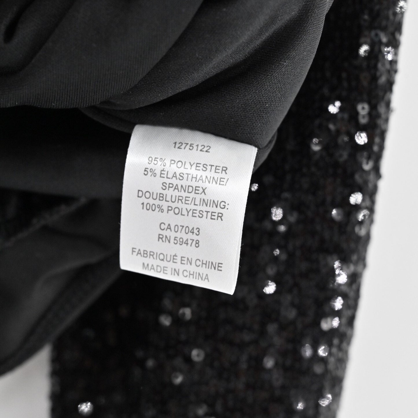 RACHEL ZOE Womens Sequin Bodysuit Size L Black V Neck Long Sleeve Glam Wrap Top