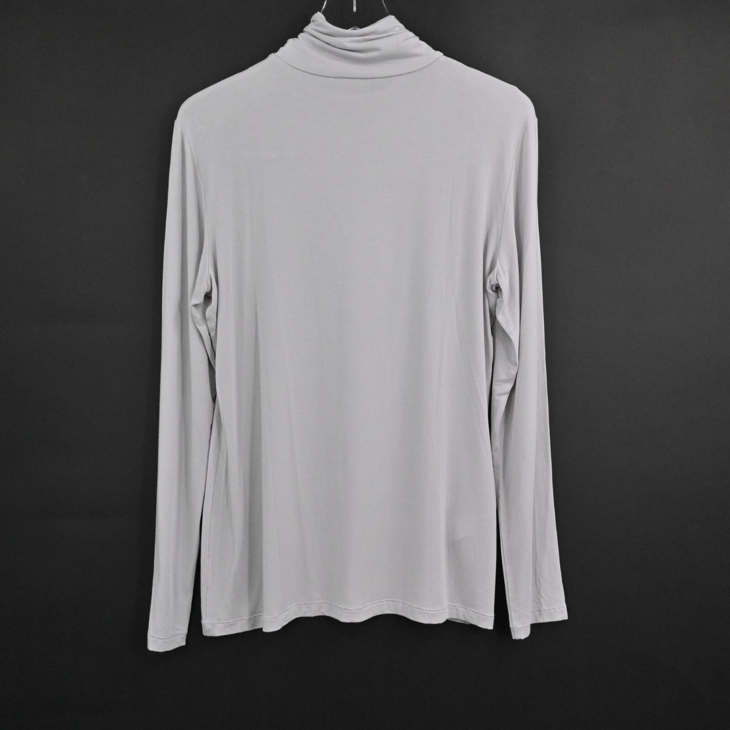 LES COPAINS Top Womens Size 48 Light Gray Stretch Long Sleeve Turtleneck Romamia