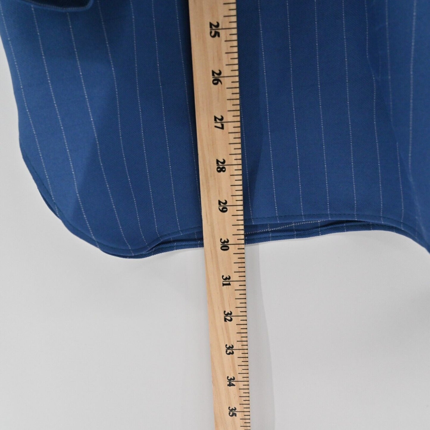 EMMELLE Top Womens Size L Blue Pinstripe Long Sleeve Oversized Button Up Shirt