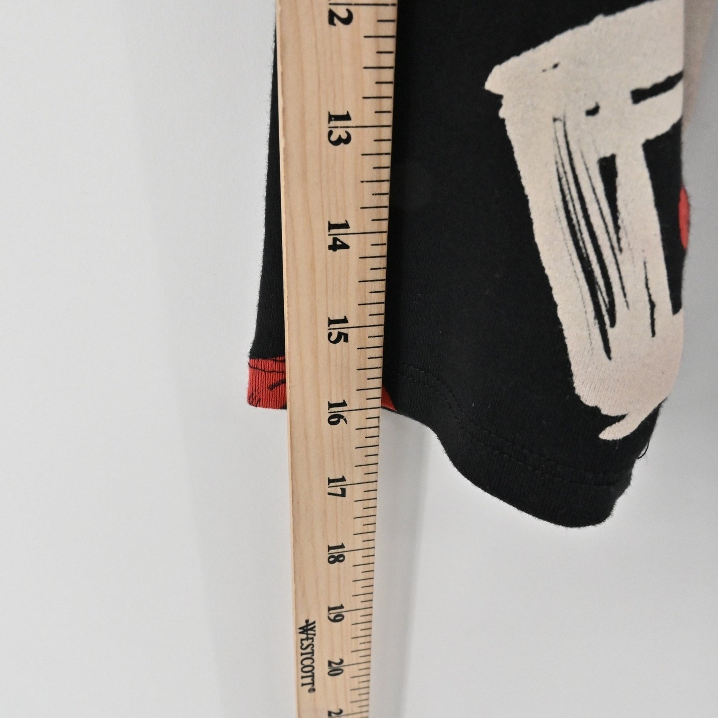 Jess Jane Womens Geo Play Top Size S Petite Art to Wear 3/4 Sleeve Geometric