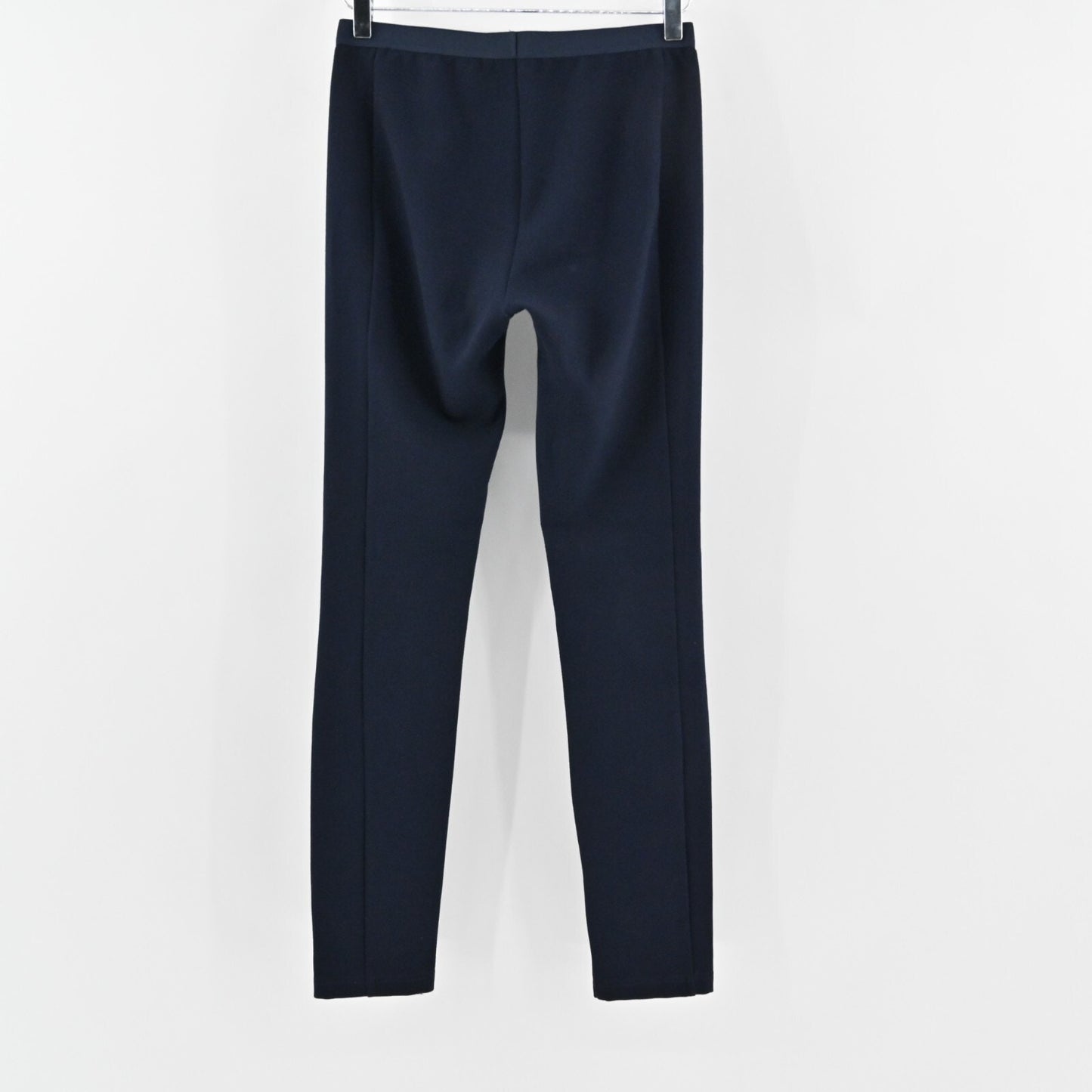 CHALAYAN Pants Womens Size 40 Navy Blue Quiet Luxury Stretch Pull On Skinny Leg