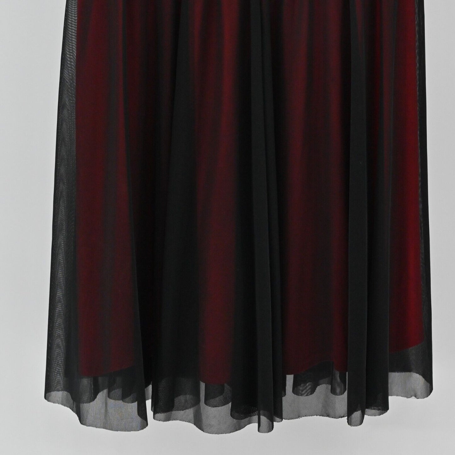 LA NOUVELLE RENAISSANCE Dress Womens Sz 10 Black Red Mesh Embellished Sleeveless