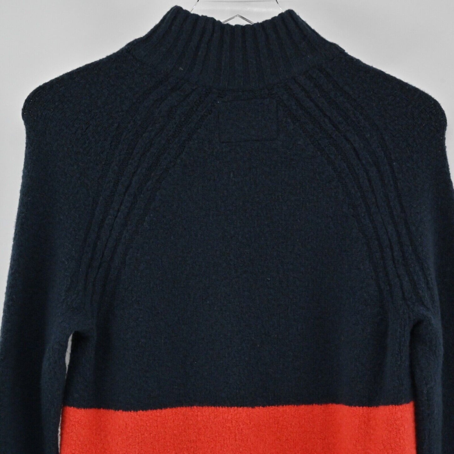 ABERCROMBIE FITCH Sweater Womens Size XS Colorblock Stripe Wool Blend Mock Neck
