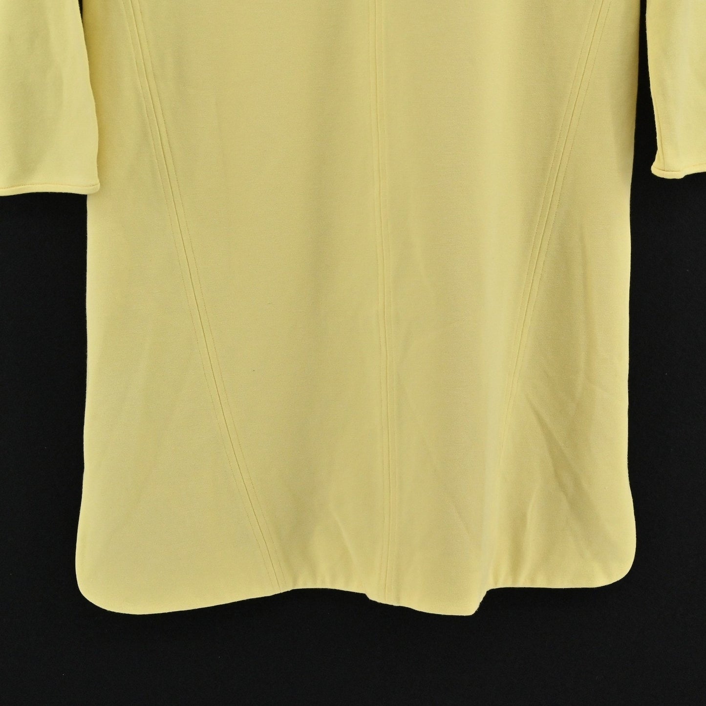 Tibi Yellow Shift Dress Size S Mod Retro Pastel Round Neck Minimalist Modern